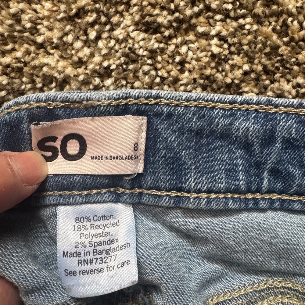 SO Blue Skinny Jeans with Distressed Details - Picture 6 of 7